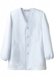 SEVEN UNIFORM セブンユニフォーム 抗菌コート 襟無し メンズ 長袖 AA311|調理白衣