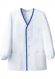 SEVEN UNIFORM セブンユニフォーム 抗菌白衣ブルーラインコート メンズ 長袖 BA1000|調理白衣