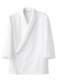 SEVEN UNIFORM セブンユニフォーム 和風白衣コート 男女兼用 長袖 BA1085|調理白衣