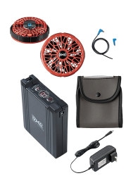 アイトス AITOZ 空調服 スターターキット14.4V用 (レッド)(丸形)(SK23021R70) AZ-865989|作業用小物|その他