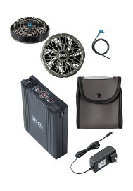 アイトス AITOZ 空調服 スターターキット14.4V用 (ファンチャコール)(丸形)(SK23021K70) AZ-865990|作業用小物|その他