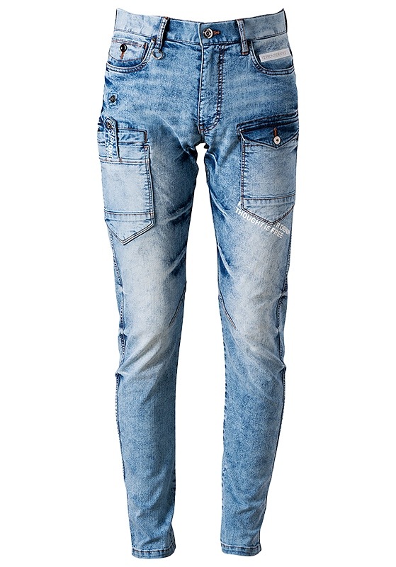 アイズフロンティア I'Z FRONTIER ストレッチ3D冷感デニムカーゴパンツ