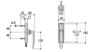 締まりハンドル(CB6360NN) | マンション・ビル用部品,その他の窓,全