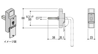 着脱ハンドル台座(CB8830VN) | マンション・ビル用部品,たて軸回転窓