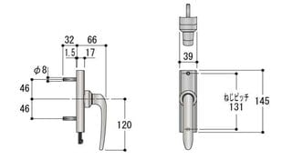 締まりハンドル(CB6360ZN) | マンション・ビル用部品,その他の窓,全
