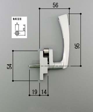 締まりハンドル(CR4211NL) | マンション・ビル用部品,引違い窓・片