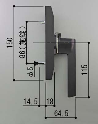 締まりハンドル・受けセット(CR4503ZL) | マンション・ビル用部品,引