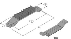 不安　上・下 上部風止め板(WA0550ZN) | マンション・ビル用部品,引違い窓・片