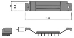 上部風止板(WA1500ZN) | マンション・ビル用部品,引違い窓・片引き窓