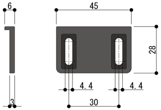 網戸はずれ止め(WA2000ZN) | マンション・ビル用部品,網戸,引