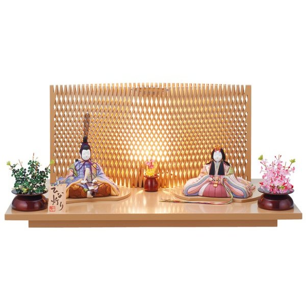 雛人形 親王飾り 木目込み 一秀 ひな人形 平飾り かわいい おしゃれ コンパクト 小さい ミニ お雛様 おひな様 21