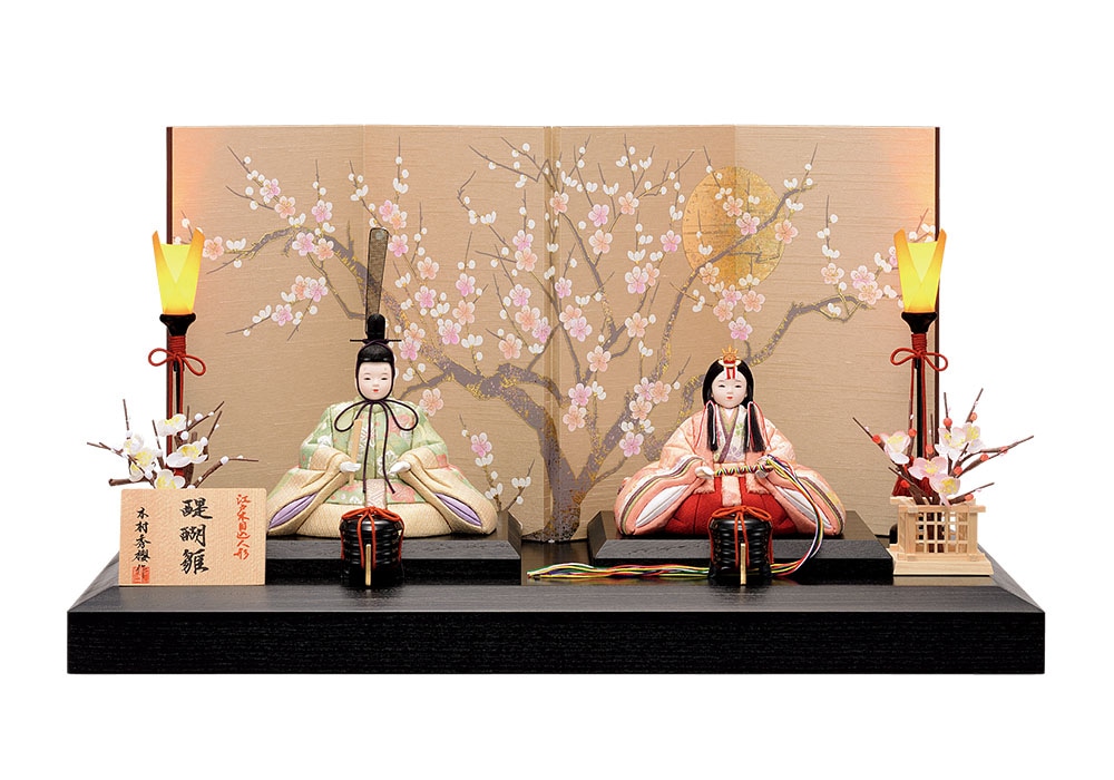 雛人形 木目込み 一秀 親王飾り かわいい シンプル モダン コンパクト