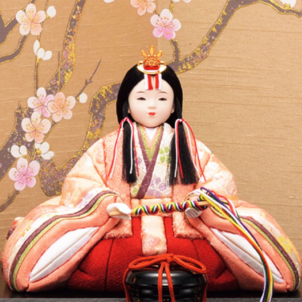雛人形 木目込み 一秀 親王飾り かわいい シンプル モダン コンパクト