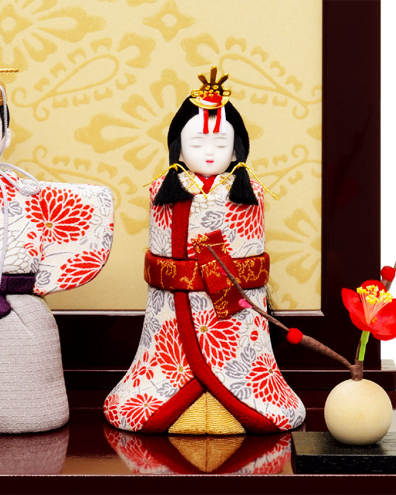 雛人形 収納飾り 立雛 立ち雛 木目込み 一秀 かわいい シンプル モダン