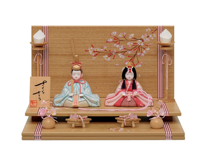 雛人形 木目込み 一秀 親王飾り かわいい シンプル モダン コンパクト