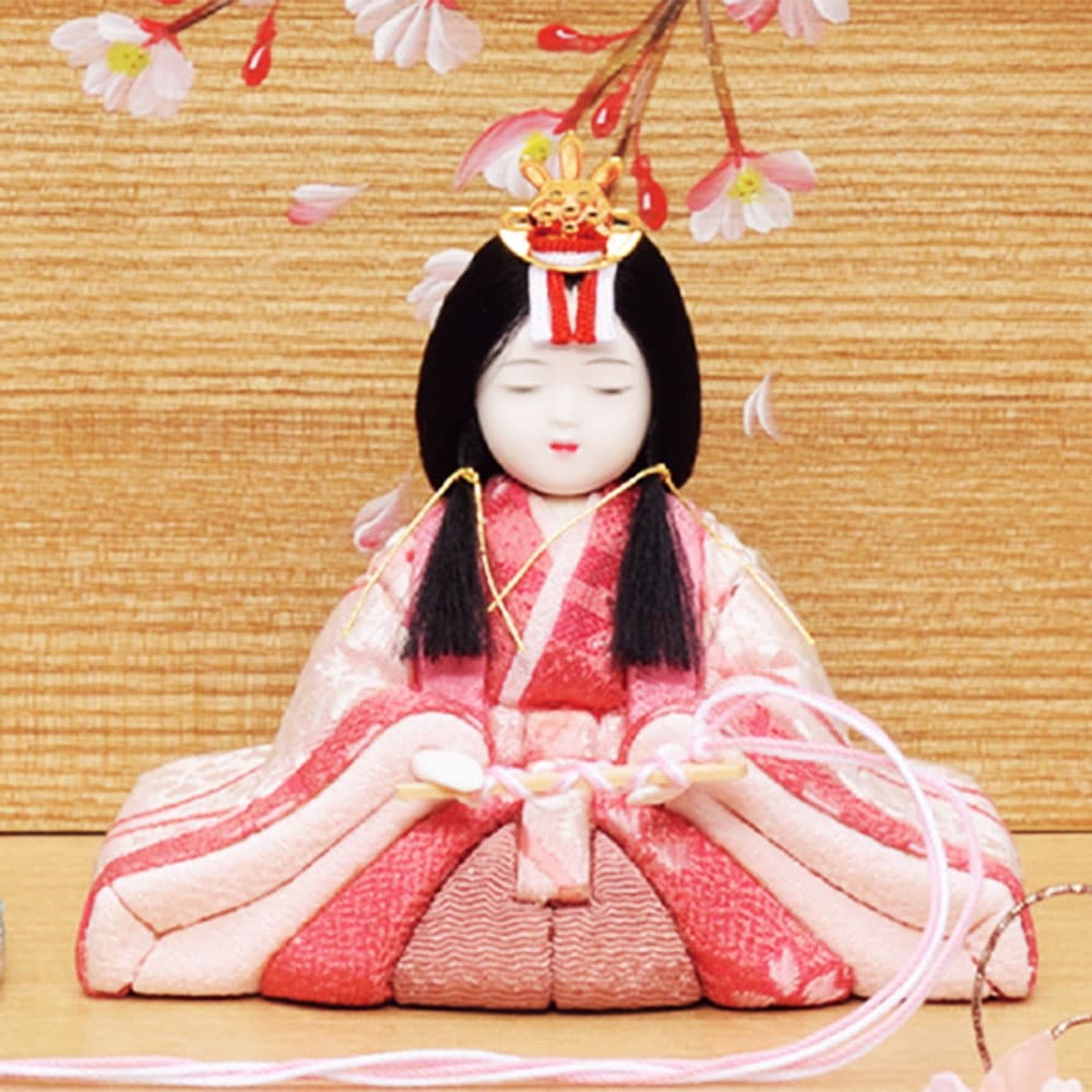 小型　雛人形 雛人形 木目込み 一秀 親王飾り かわいい シンプル モダン コンパクト