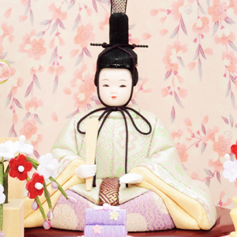 雛人形 木目込み 一秀 親王飾り かわいい シンプル モダン コンパクト