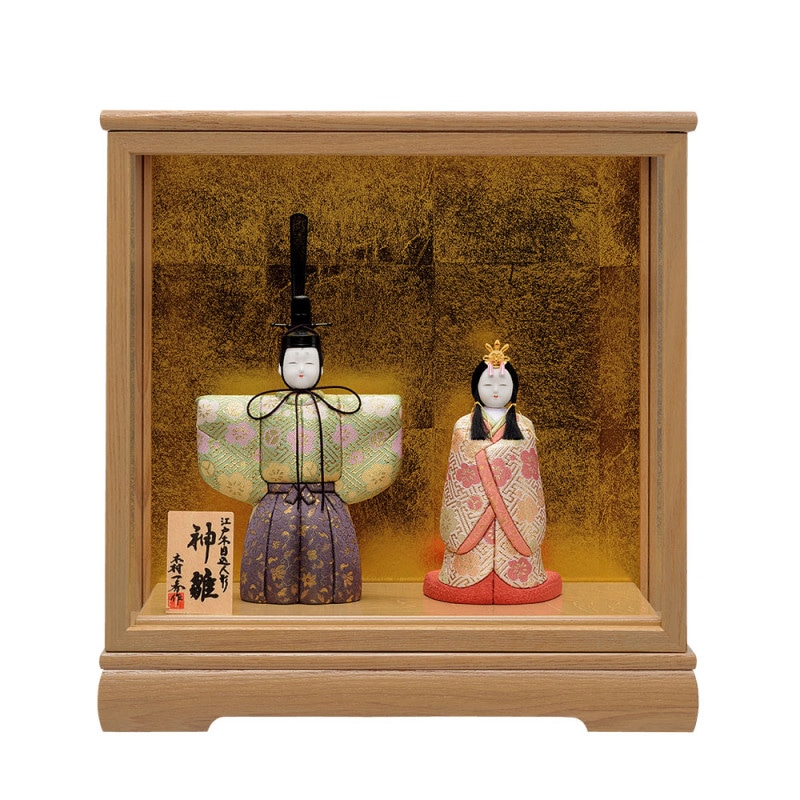 KM8 E18 美品！一秀作木目込み立ち雛ステキな衣装の雛人形