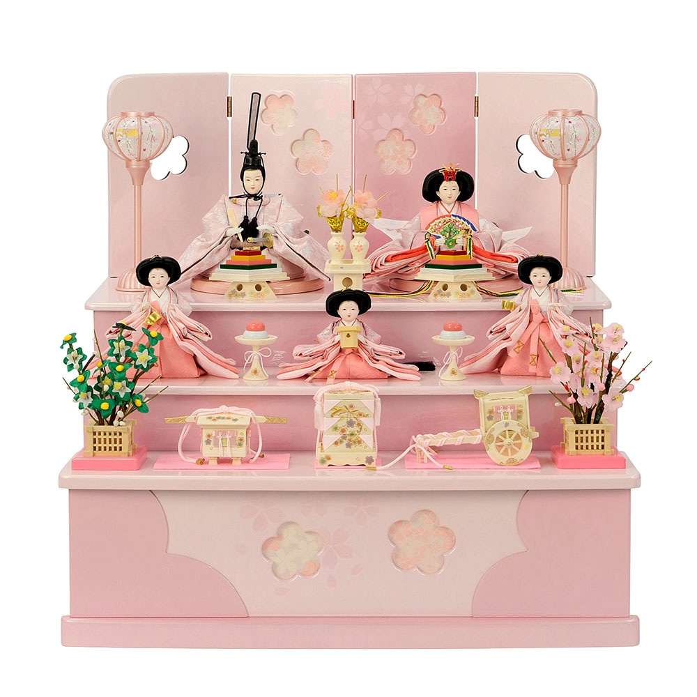 雛人形 彩音 5人飾り3段飾り ひな人形