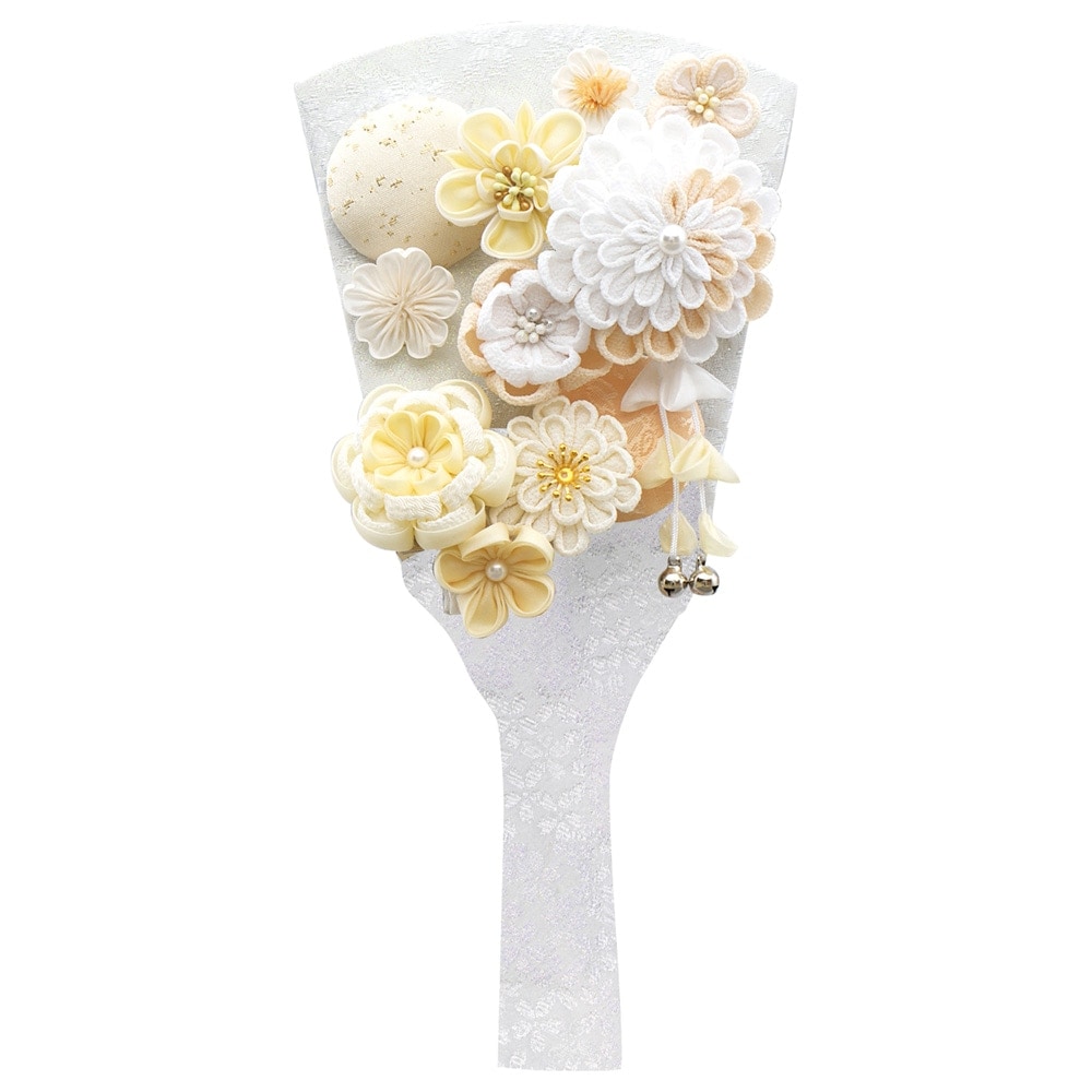 羽子板 単品 コンパクト お祝い 9号 ましろカンザシ 白 おしゃれ