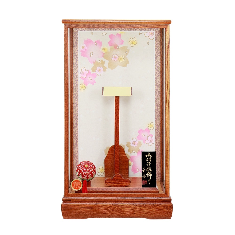 羽子板　宮園15号ケース入り 羽子板ケース付き （羽子板 初正月 ケース入り (8号 つまみ細工