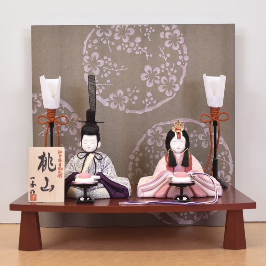 雛人形 木目込み 一秀 ひな人形 親王飾 0号 京からかみ 梅の丸