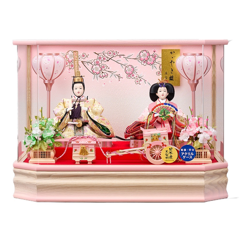 雛人形 ケース飾り ひな人形 コンパクト おしゃれ お雛様 結芽 三五