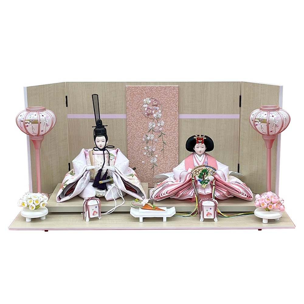 雛人形 ひな人形 お祝い 平飾り 親王飾り 二人飾り 2人飾り 木目