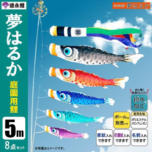 鯉のぼり5mセット/こいのぼり