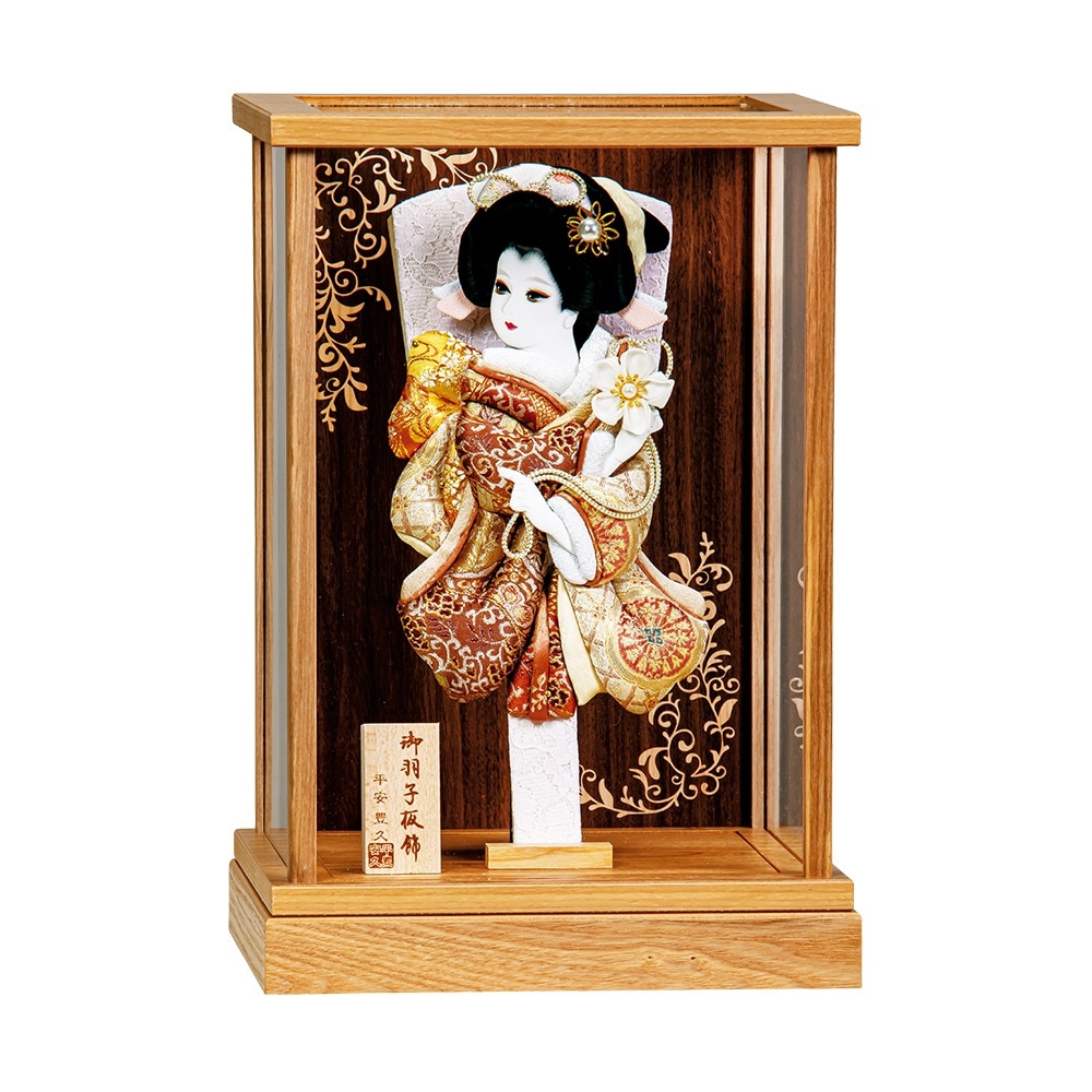 羽子板 お祝い 羽子板飾り 初正月飾り 8号 琴葉 木目 アクリルケース