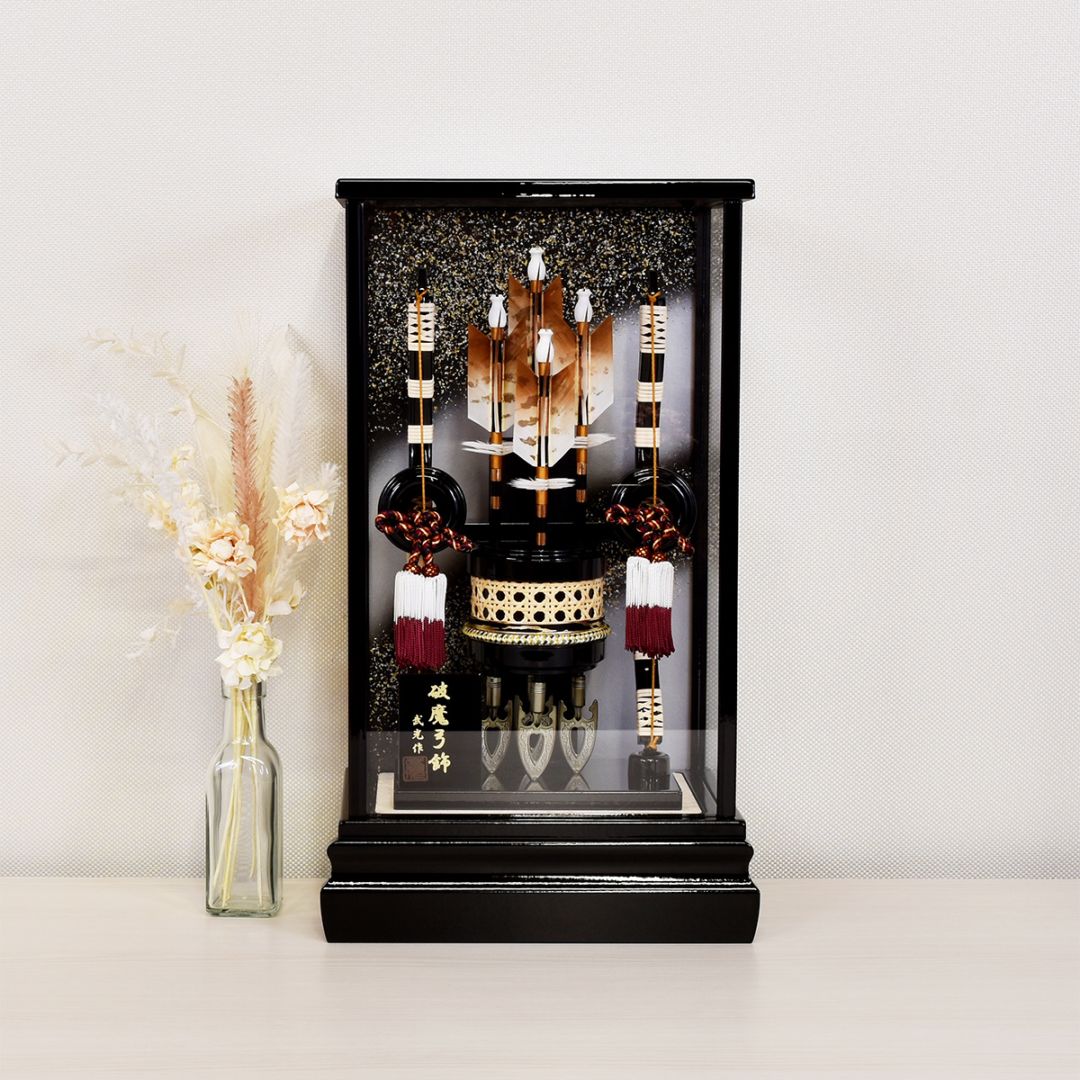 破魔弓 コンパクト 破魔矢飾り おしゃれ ケース入り 初正月 お祝い 13