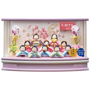 定価8万 定価8万 雛人形 コンパクト ひな人形 雛 ケース飾り 親王飾り 清玉