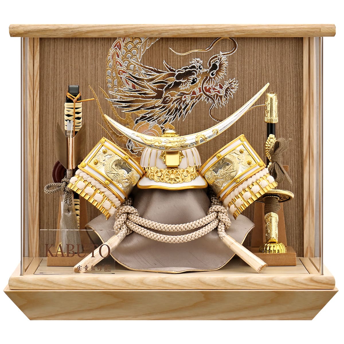 五月人形 ケース飾り コンパクト 兜飾り 伊達 ミニ おしゃれ 金 モダン