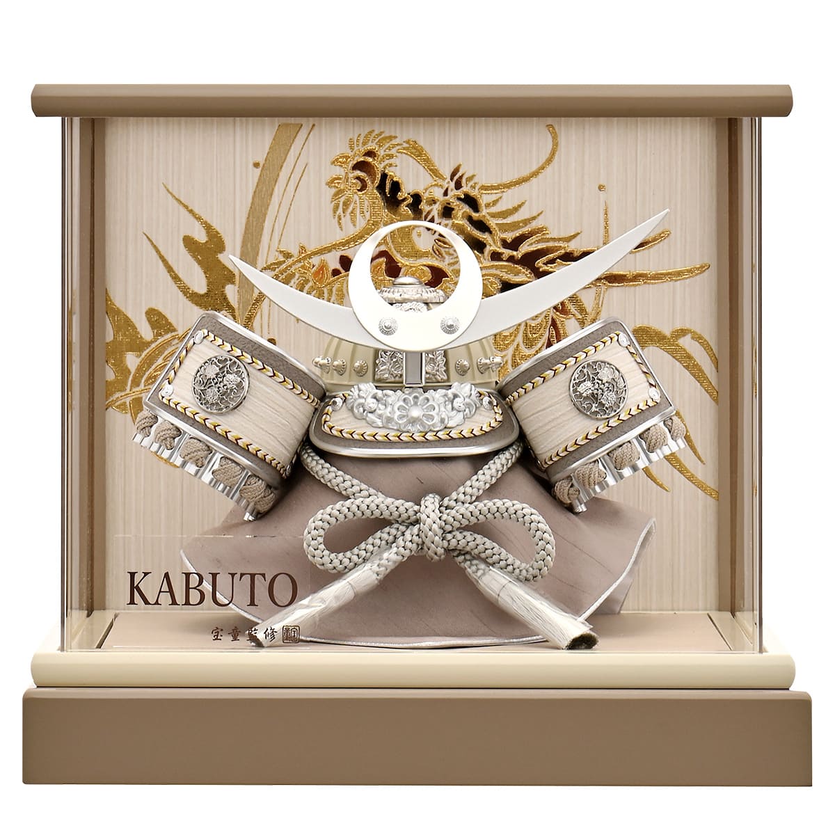 五月人形 ケース飾り 上杉 かぶと コンパクト 兜飾り ミニ おしゃれ 金