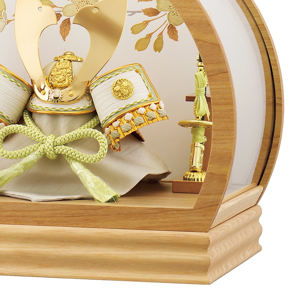 五月人形 お祝い 初節句 コンパクト 兜飾り ケース飾り 5号 大鍬兜