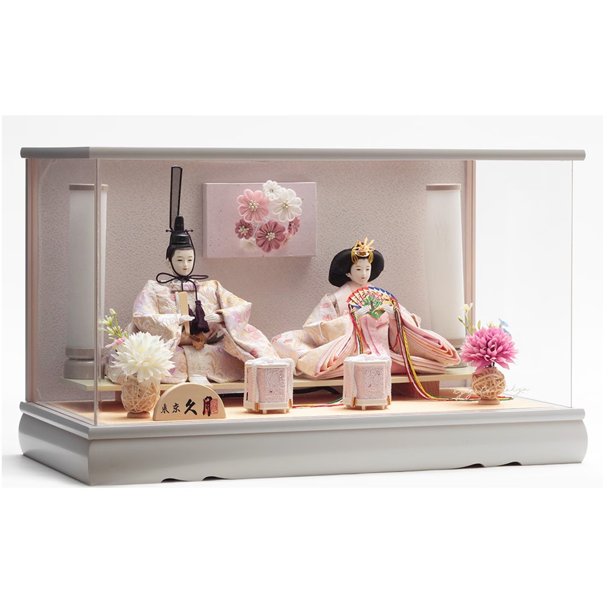 値下げ！親王飾りひな人形セット① ②と一緒に購入して下さい！すぐ発送！ ひな人形☆限定超特価＆送料無料☆親王飾り☆横幅55x奥行34x高さ