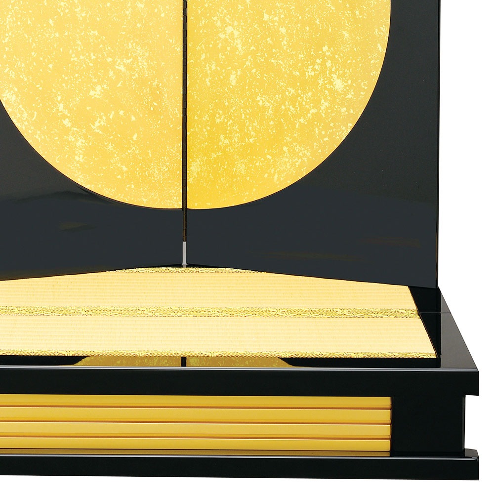 五月人形 5月人形 屏風 飾り台付き 屏風 30号 勇将屏風 金円 飾り台 27