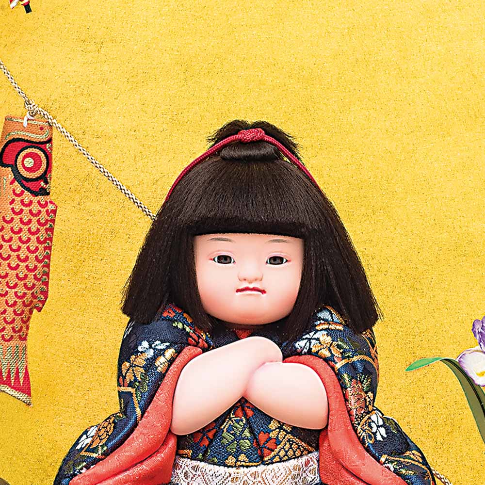 五月人形 真多呂人形作 木目込み 大将飾り 子供大将 ケース飾り 大望