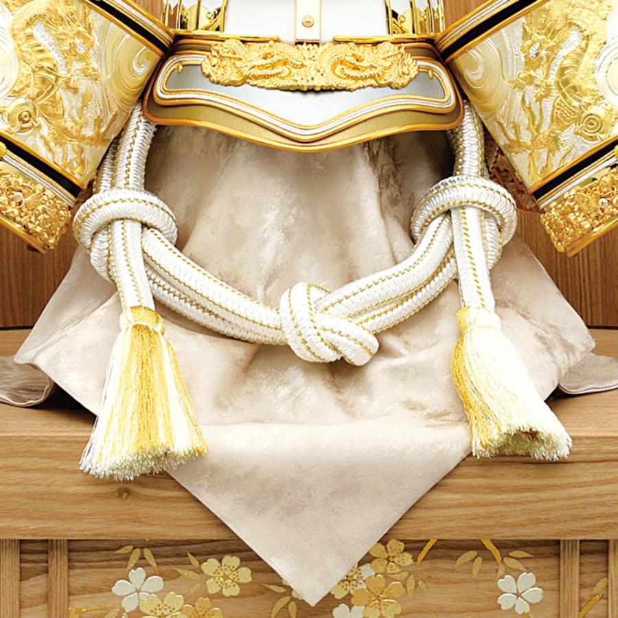 五月人形 コンパクト 伊達政宗 おしゃれ 兜飾り 25号 白金 伊達 着用兜