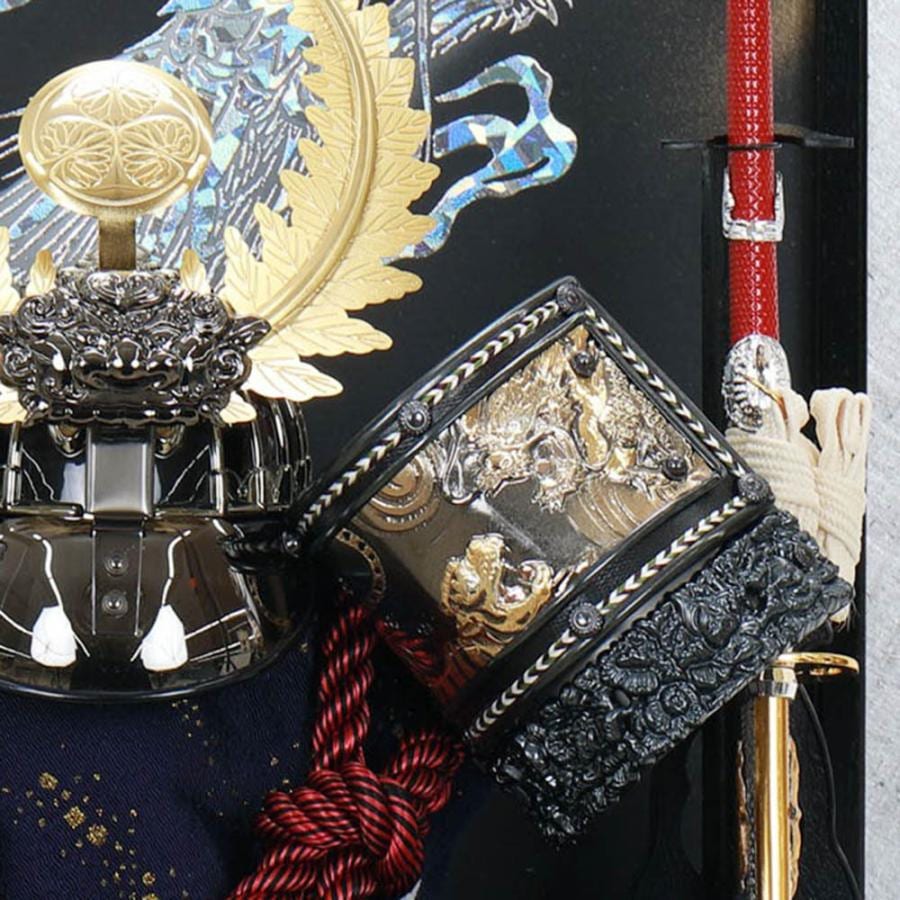 5月人形 五月人形 お祝い 武将 コンパクト 徳川家康 兜 12号ケース飾り