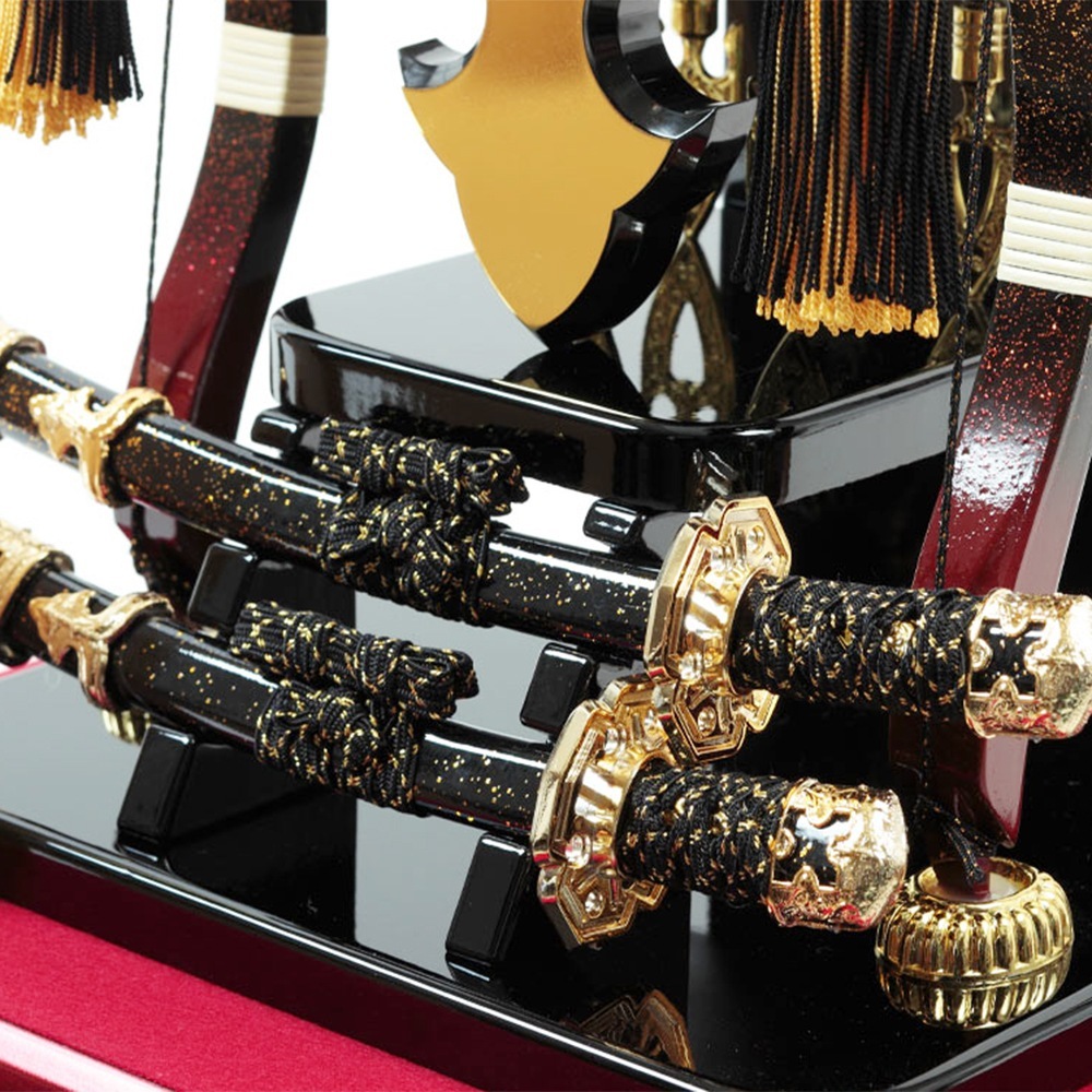 赤破魔弓飾 破魔弓 久月 破魔矢 初正月飾り コンパクト 麒麟児 20号A ケース飾り