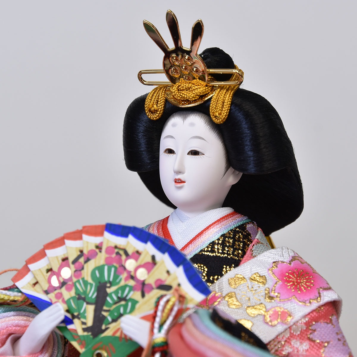 雛人形 久月 コンパクト ケース飾り かわいい ミニ サイズ くすみ