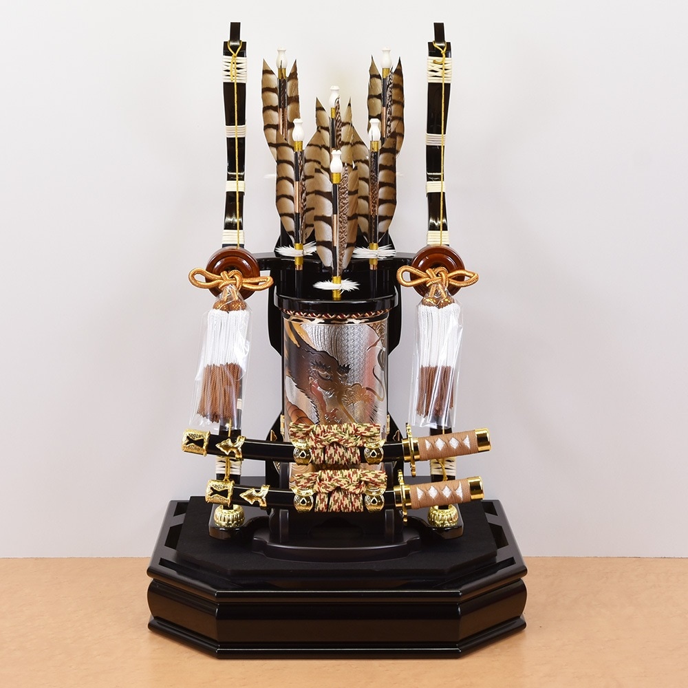 破魔弓 お祝い 破魔矢 初正月飾 18号 栄龍 ケース飾り アクリル 