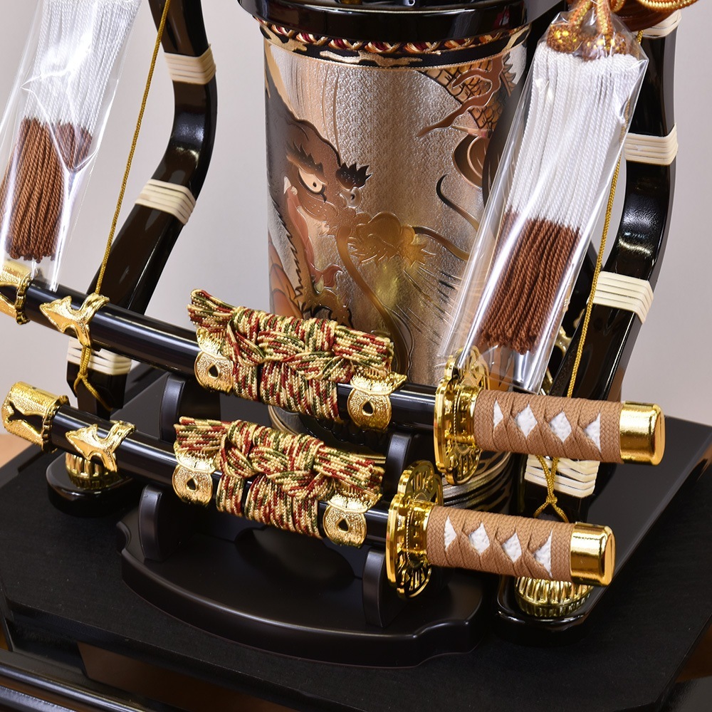 破魔弓 お祝い 破魔矢 初正月飾 18号 栄龍 ケース飾り アクリル 