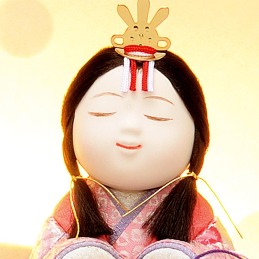 雛人形 木目込み 一秀 ひな人形 親王飾 15号 こはる LED照明付