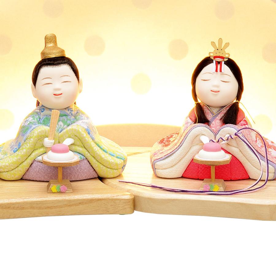 雛人形 木目込み 一秀 ひな人形 親王飾 15号 こはる LED照明付