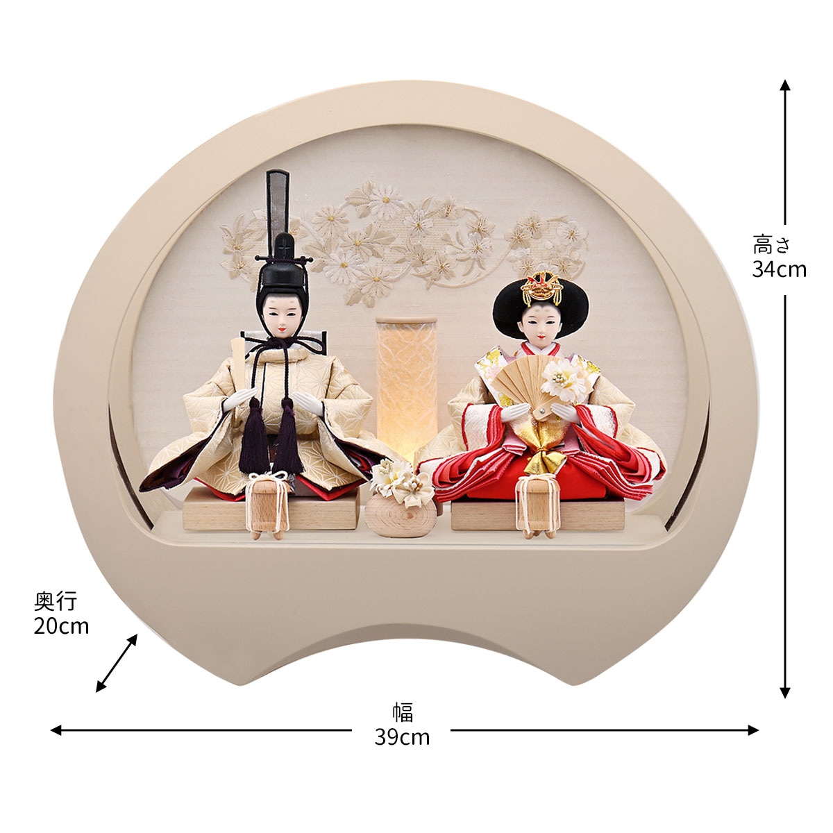 雛人形 コンパクト おしゃれ 初節句 お祝い ひな人形 親王飾り 2人飾り