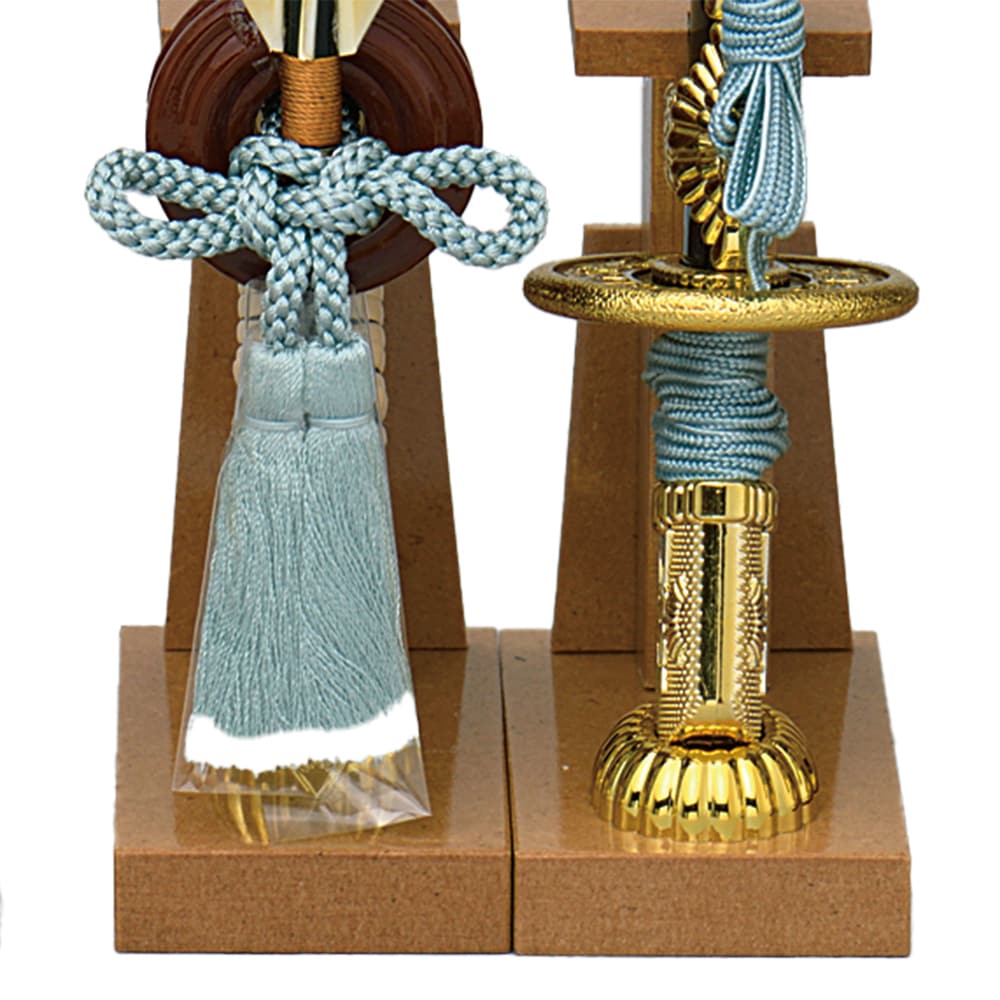 五月人形 コンパクト 選べる カラフル弓太刀セット 紫・白・水色