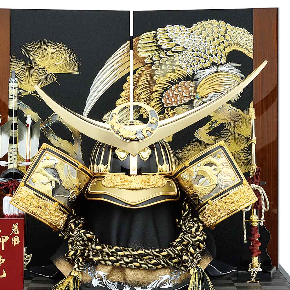 五月人形 5月人形 兜飾り 収納式 25号 上杉謙信 金北斗上杉着用兜 収納