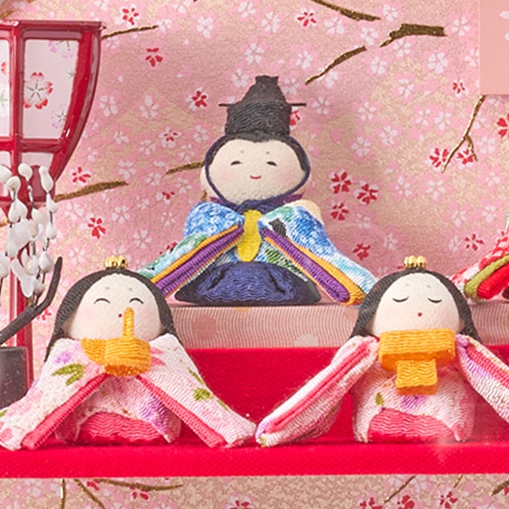 K7 アクリルケース　可愛いちりめん細工人形　巾50㎝位 K7 アクリルケース入り 可愛い！ちりめん細工人形 巾50㎝位